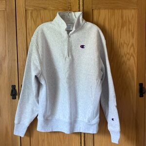 Champion Quarter Zip Sweatshirt Size L